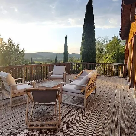 Les Cigales Magnifique Maison En Bois Avec Piscine Villa *